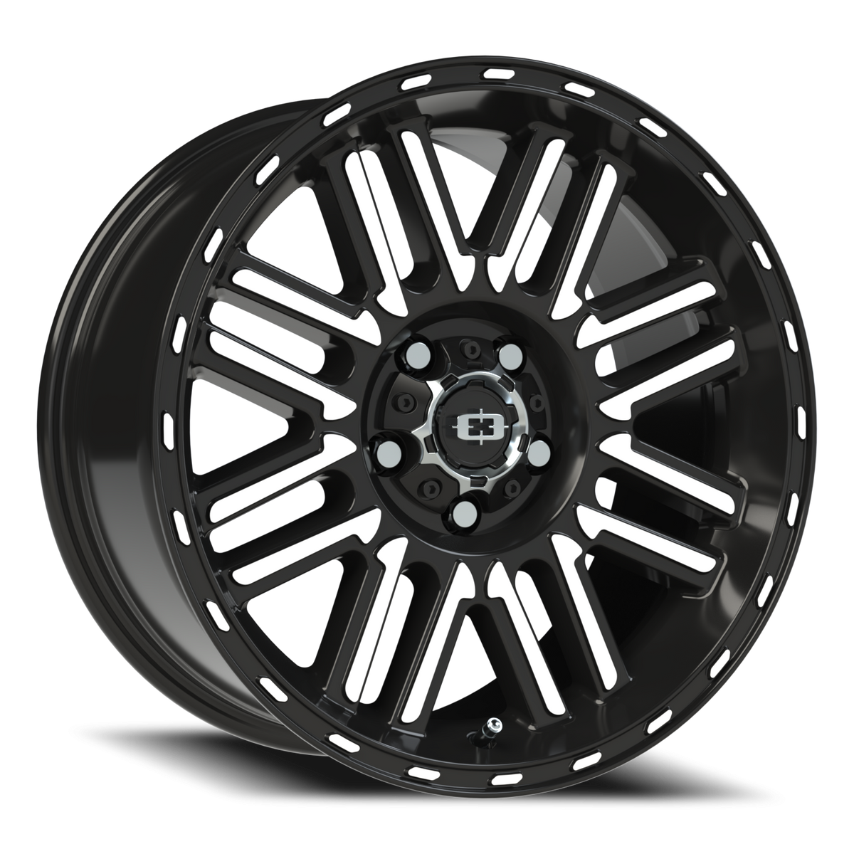 Vision Wheel 348 Gloss Black Machined Face 17x8.5 0 5x114.3mm 83mm - Wheelwiz