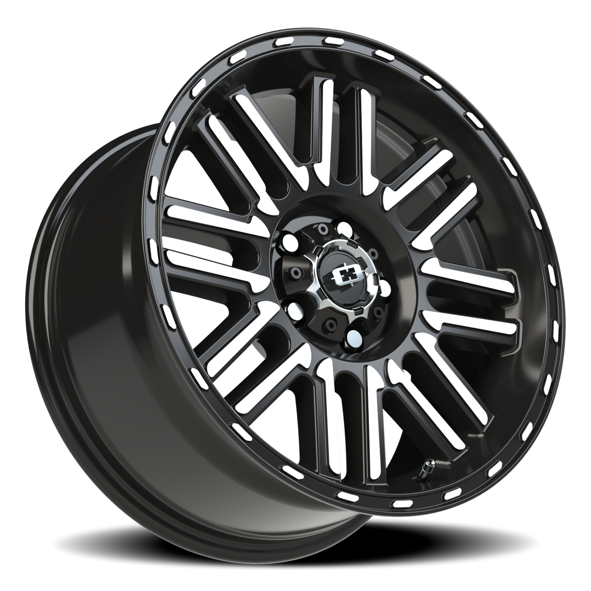 Vision Wheel 348 Gloss Black Machined Face 17x8.5 0 5x114.3mm 83mm - Wheelwiz