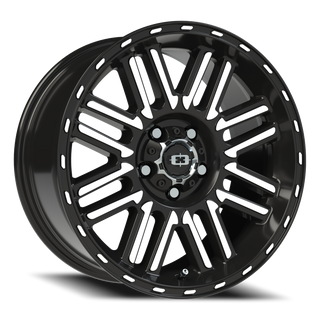 Vision Wheel 348 Gloss Black Machined Face 17x8.5 +18 5x114.3mm 83mm