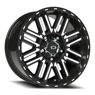 Vision Wheel 348 Gloss Black Machined Face 17x8.5 +18 5x139.7mm 108mm