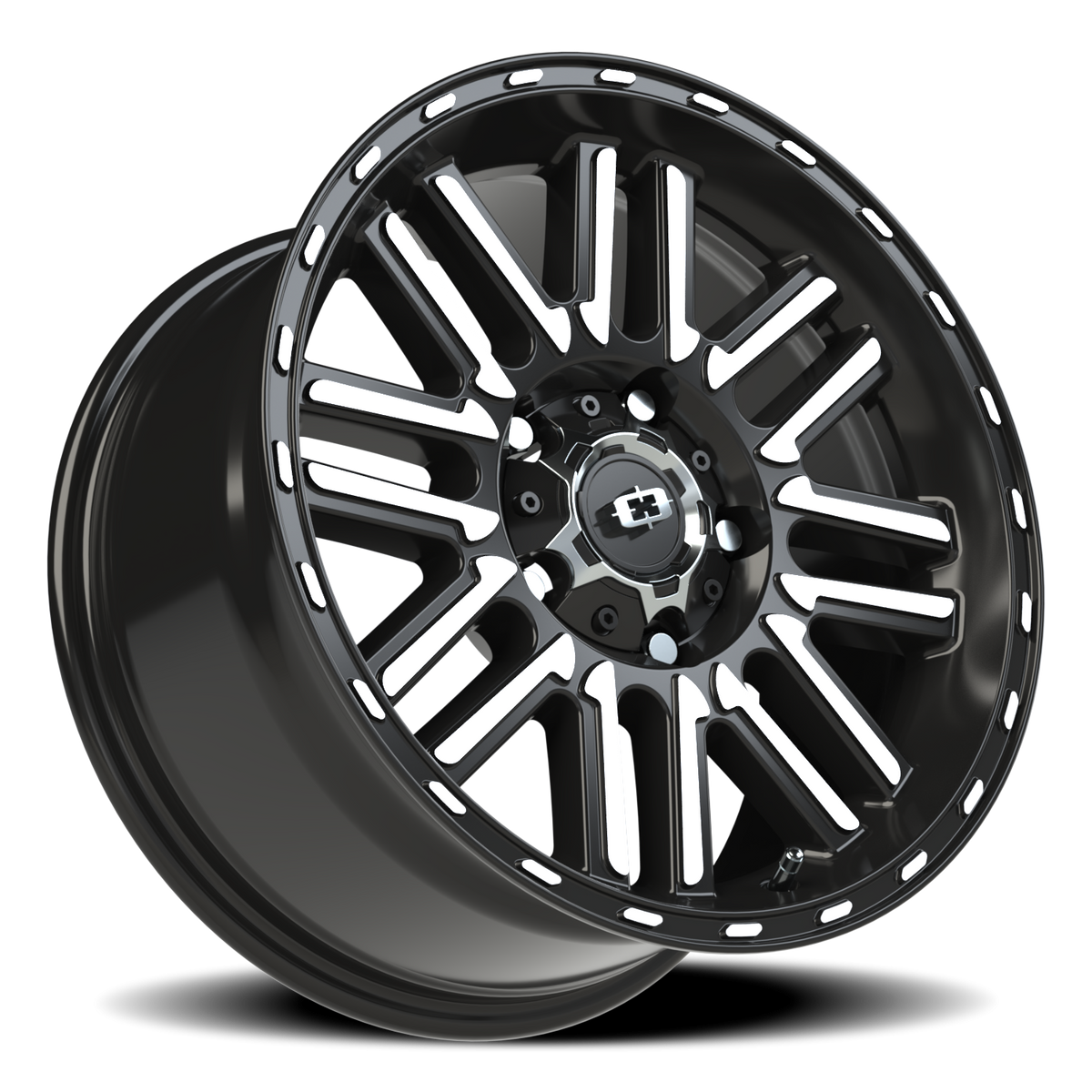 Vision Wheel 348 Gloss Black Machined Face 17x8.5 +18 5x139.7mm 108mm - Wheelwiz