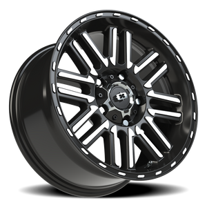 Vision Wheel 348 Gloss Black Machined Face 17x8.5 +18 5x139.7mm 108mm - Wheelwiz