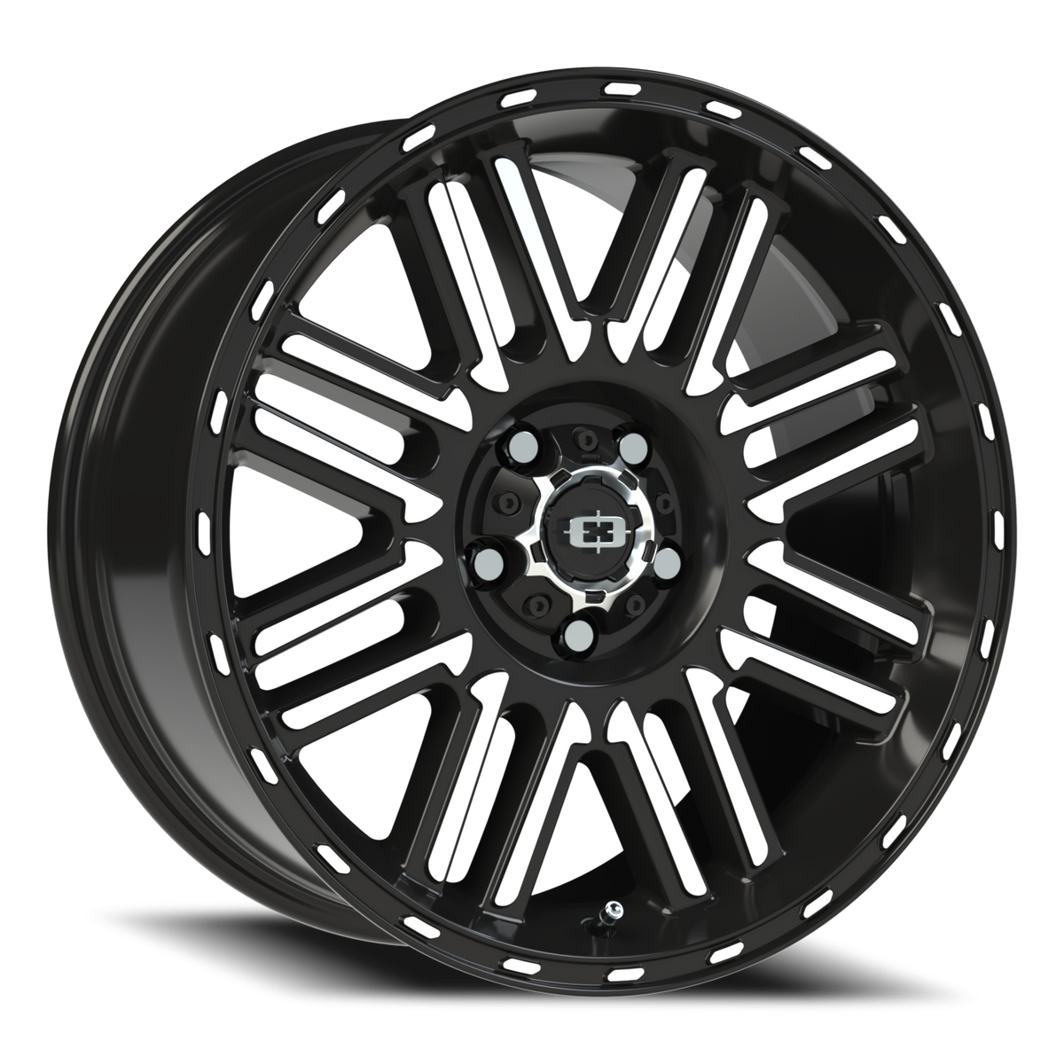 Vision Wheel 348 Gloss Black Machined Face 18x8.5 0 5x114.3mm 83mm - Wheelwiz