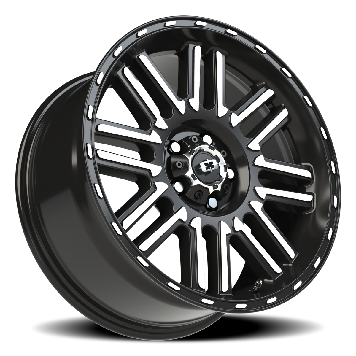 Vision Wheel 348 Gloss Black Machined Face 18x8.5 0 5x127mm 78.1mm - Wheelwiz