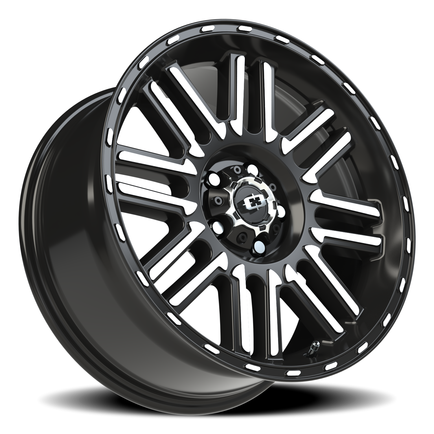 Vision Wheel 348 Gloss Black Machined Face 18x8.5 0 5x127mm 78.1mm - Wheelwiz