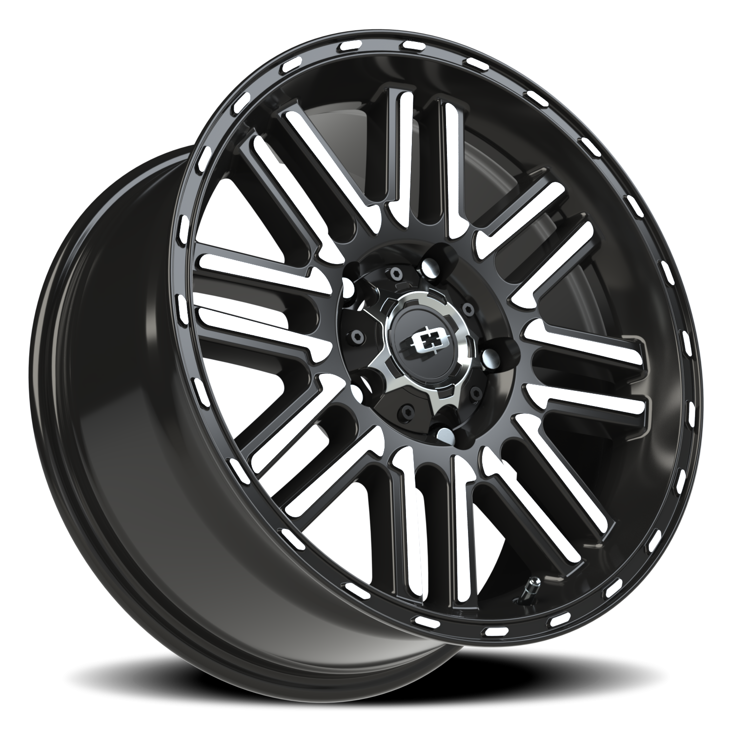 Vision Wheel 348 Gloss Black Machined Face 18x8.5 +18 5x139.7mm 108mm - Wheelwiz