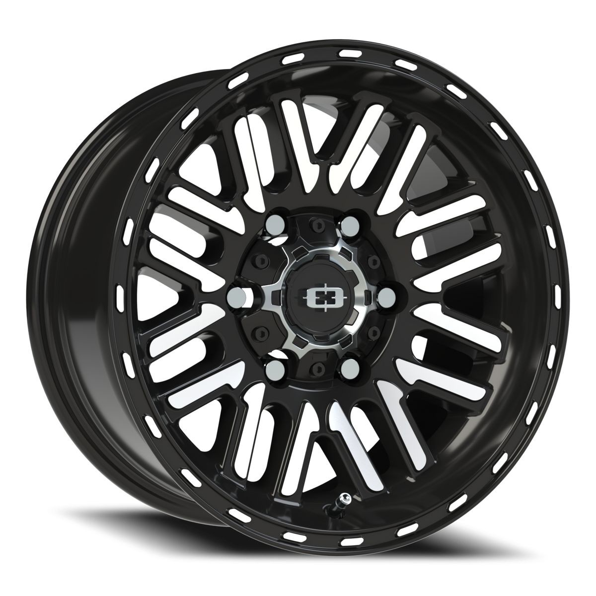 Vision Wheel 348 Gloss Black Machined Face 15x7.5 -12 6x139.7mm 110mm - Wheelwiz