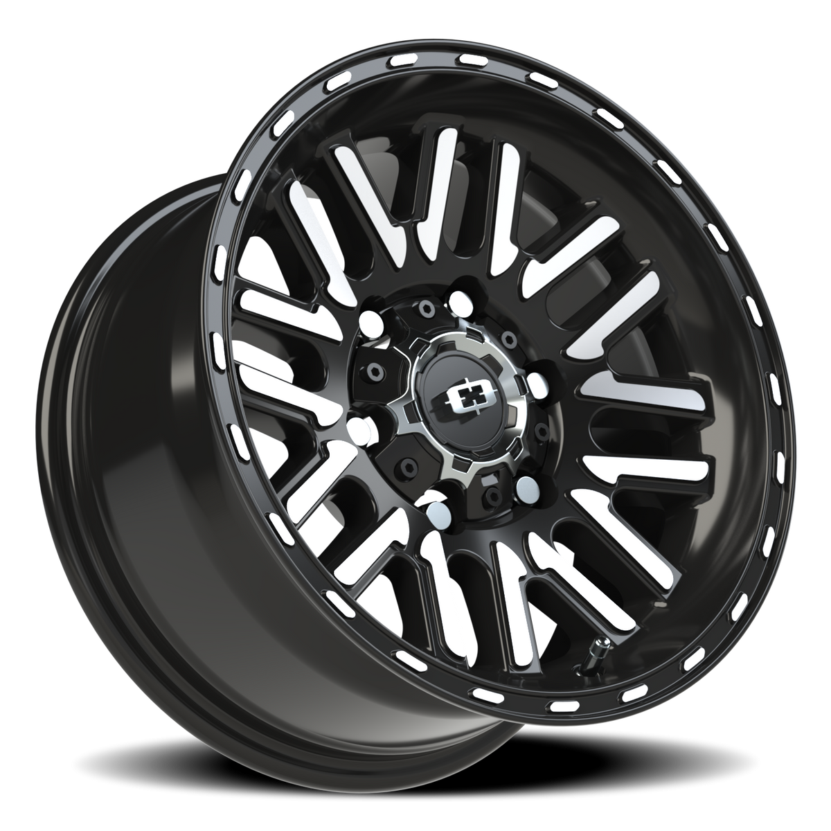 Vision Wheel 348 Gloss Black Machined Face 15x7.5 -12 6x139.7mm 110mm - Wheelwiz