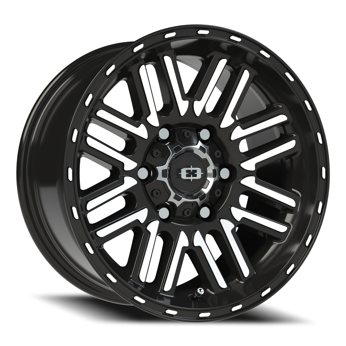 Vision Wheel 348 Gloss Black Machined Face 16x8 0 6x139.7mm 110mm - Wheelwiz
