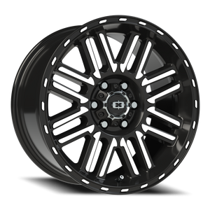 Vision Wheel 348 Gloss Black Machined Face 17x8.5 +18 6x120mm 67mm - Wheelwiz