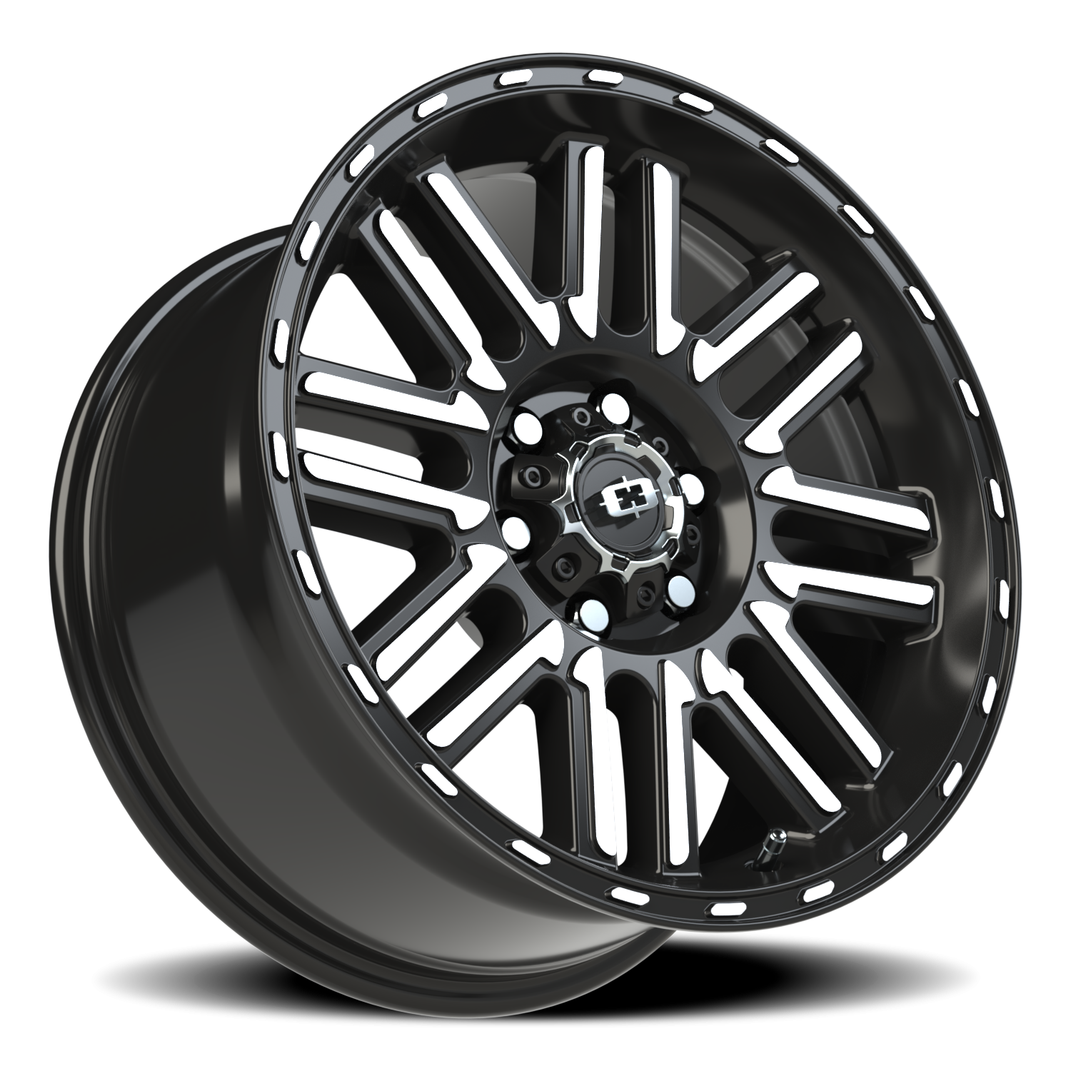 Vision Wheel 348 Gloss Black Machined Face 17x8.5 +18 6x120mm 67mm - Wheelwiz