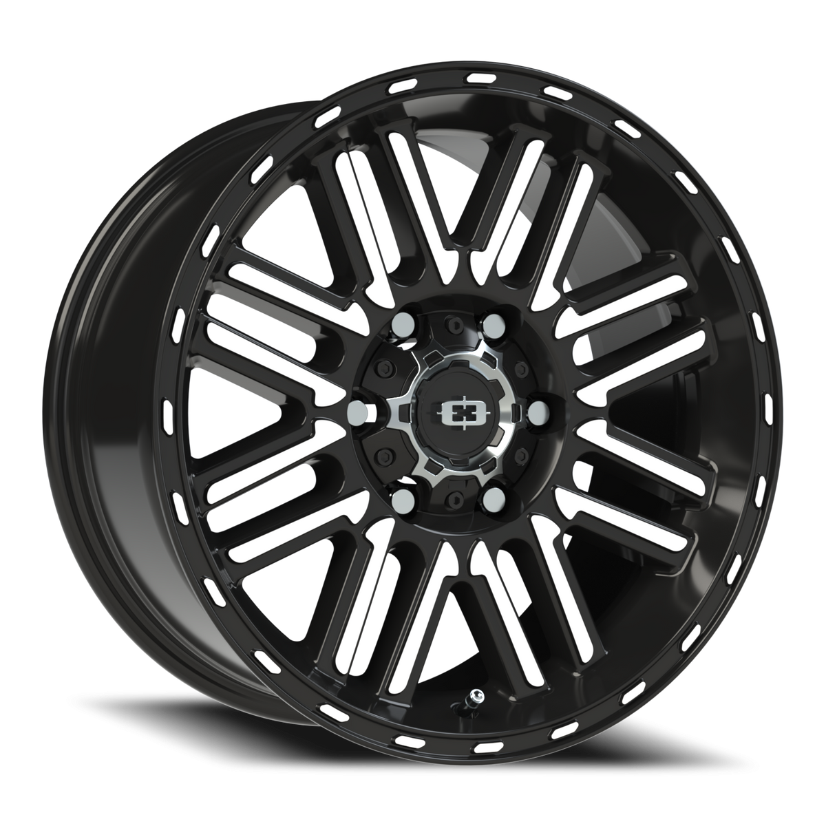 Vision Wheel 348 Gloss Black Machined Face 17x8.5 0 6x139.7mm 106.2mm - Wheelwiz