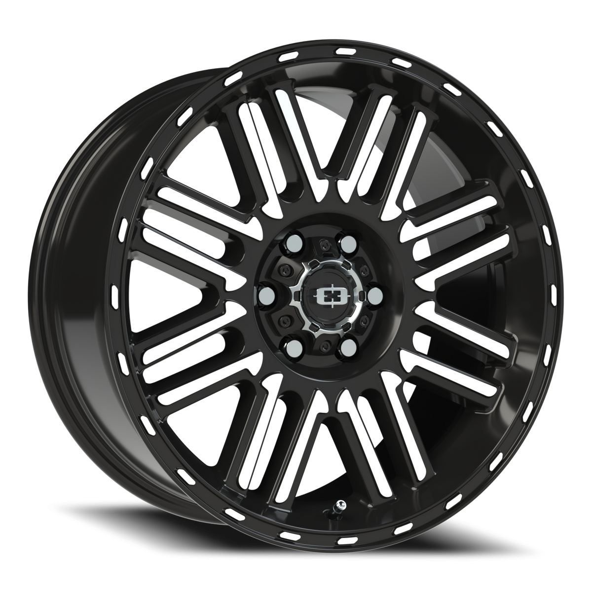 Vision Wheel 348 Gloss Black Machined Face 18x8.5 +18 6x120mm 66.9mm - Wheelwiz