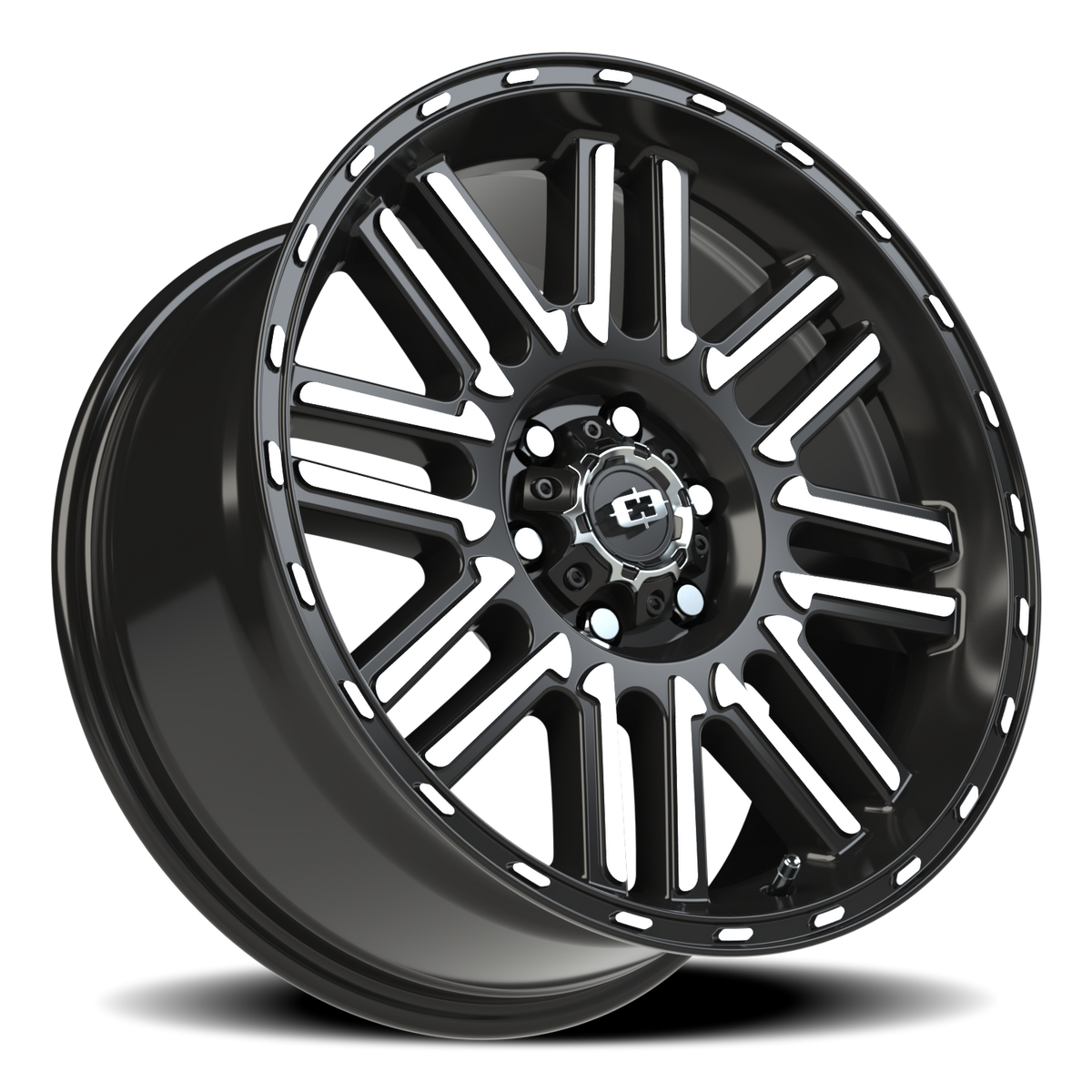 Vision Wheel 348 Gloss Black Machined Face 18x8.5 +18 6x120mm 66.9mm - Wheelwiz