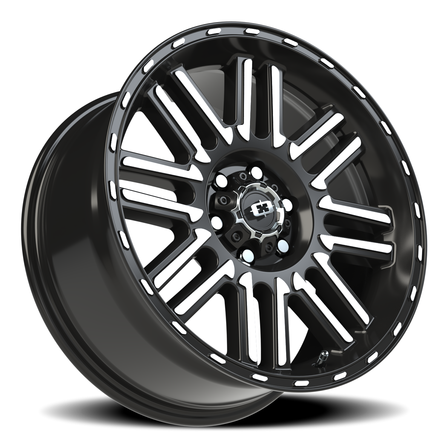 Vision Wheel 348 Gloss Black Machined Face 18x8.5 +18 6x120mm 66.9mm - Wheelwiz