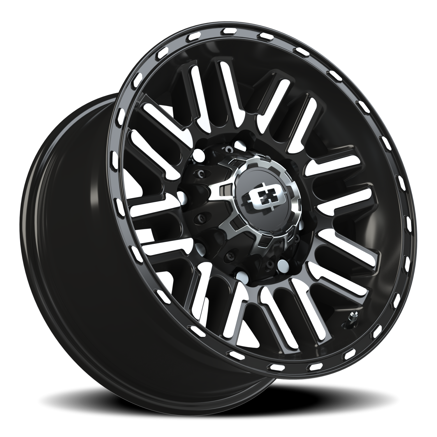 Vision Wheel 348 Gloss Black Machined Face 16x8 0 8x170mm 125.2mm - Wheelwiz