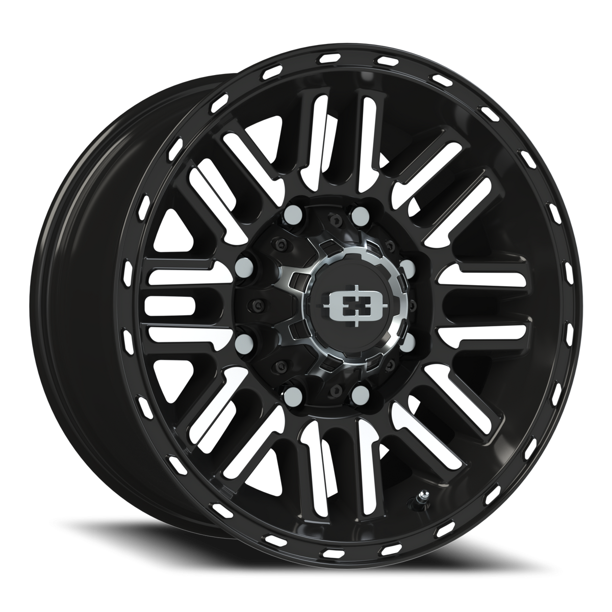 Vision Wheel 348 Gloss Black Machined Face 16x8 0 8x165.1mm 125.2mm - Wheelwiz