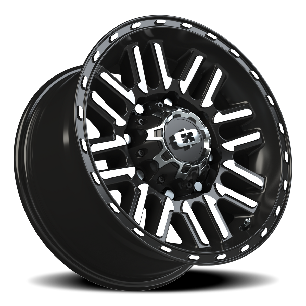 Vision Wheel 348 Gloss Black Machined Face 16x8 0 8x165.1mm 125.2mm - Wheelwiz