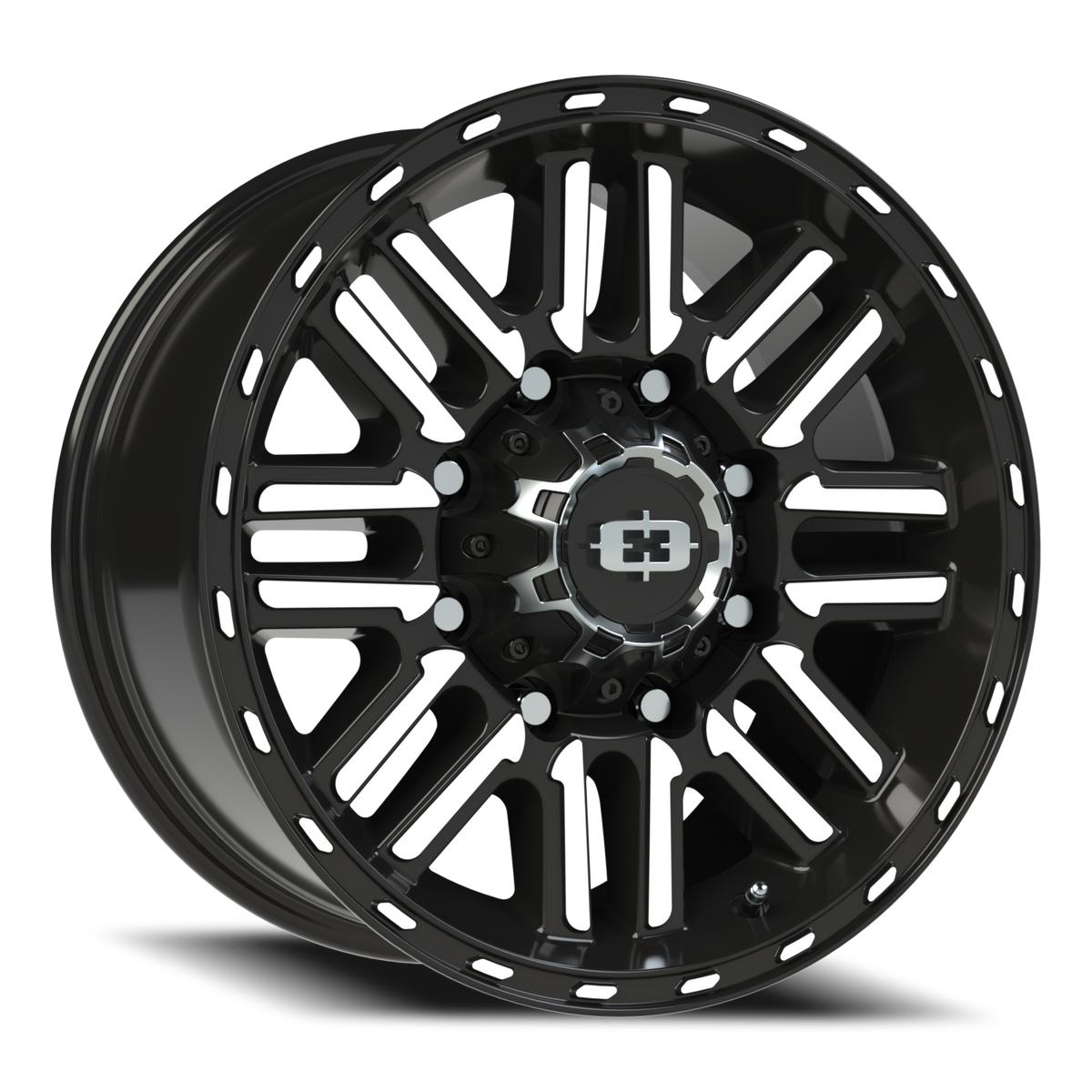 Vision Wheel 348 Gloss Black Machined Face 17x8.5 0 8x165.1mm 125.2mm - Wheelwiz