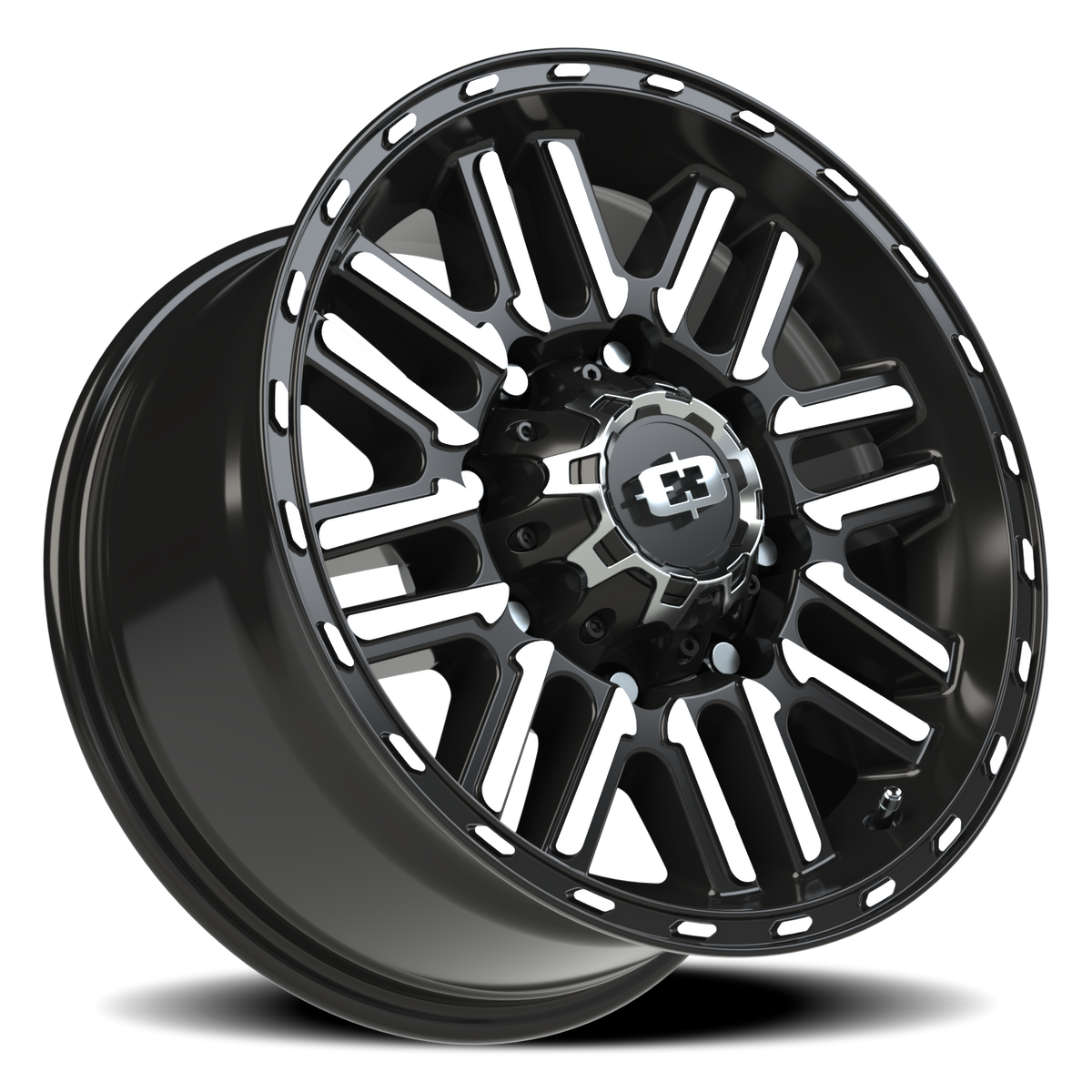Vision Wheel 348 Gloss Black Machined Face 17x8.5 0 8x165.1mm 125.2mm - Wheelwiz