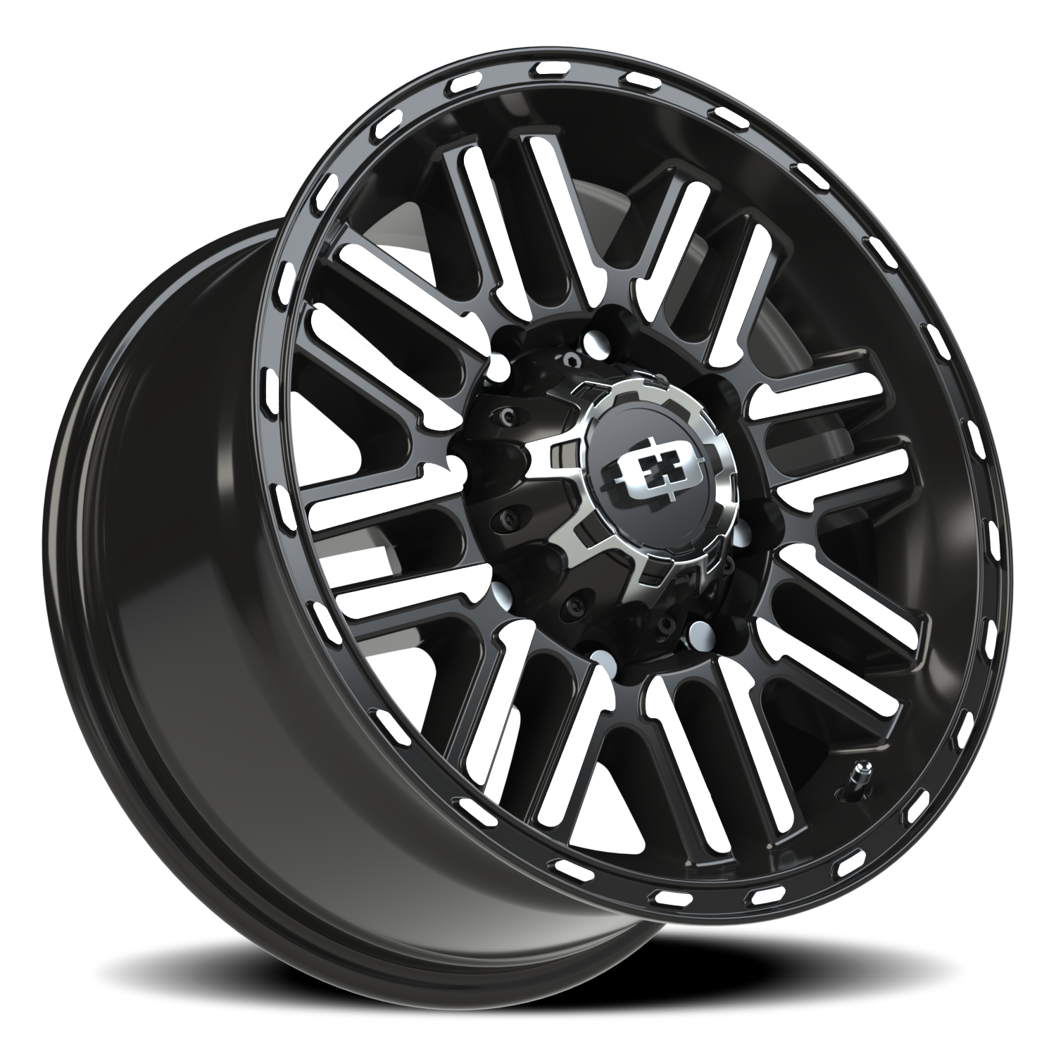 Vision Wheel 348 Gloss Black Machined Face 17x8.5 0 8x165.1mm 125.2mm - Wheelwiz