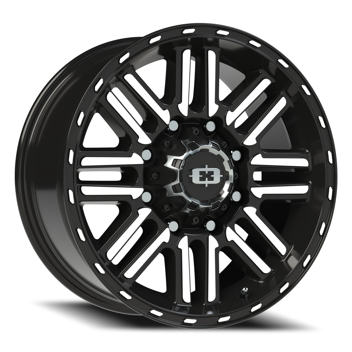 Vision Wheel 348 Gloss Black Machined Face 18x8.5 +18 8x165.1mm 125.2mm - Wheelwiz