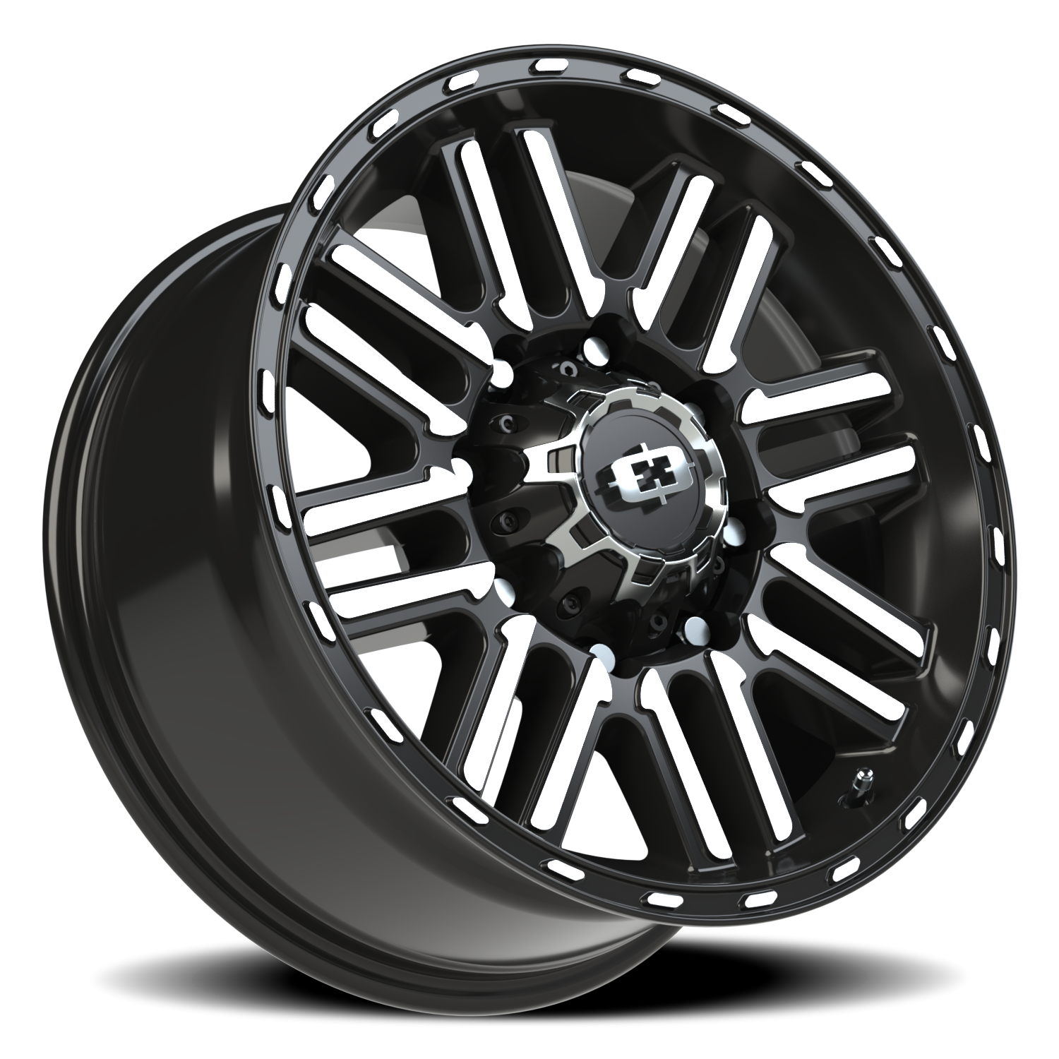 Vision Wheel 348 Gloss Black Machined Face 18x8.5 +18 8x165.1mm 125.2mm - Wheelwiz
