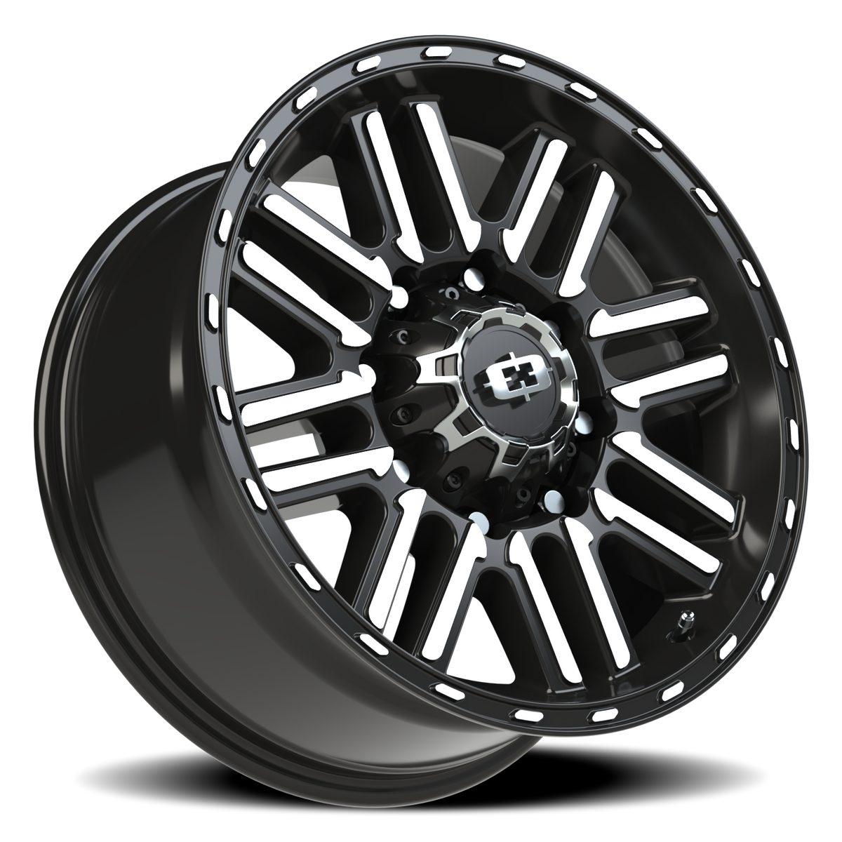Vision Wheel 348 Gloss Black Machined Face 18x8.5 +18 8x180mm 124.2mm - Wheelwiz
