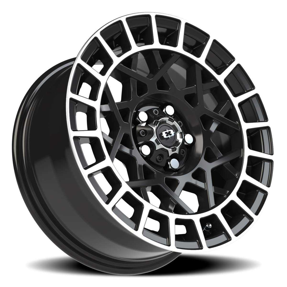 Vision Wheel 349 Gloss Black Machined Lip 15x7 +15 5x100mm 72.1mm - Wheelwiz