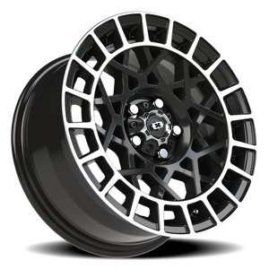 Vision Wheel 349 Gloss Black Machined Lip 15x7 +15 5x100mm 72.1mm - Wheelwiz