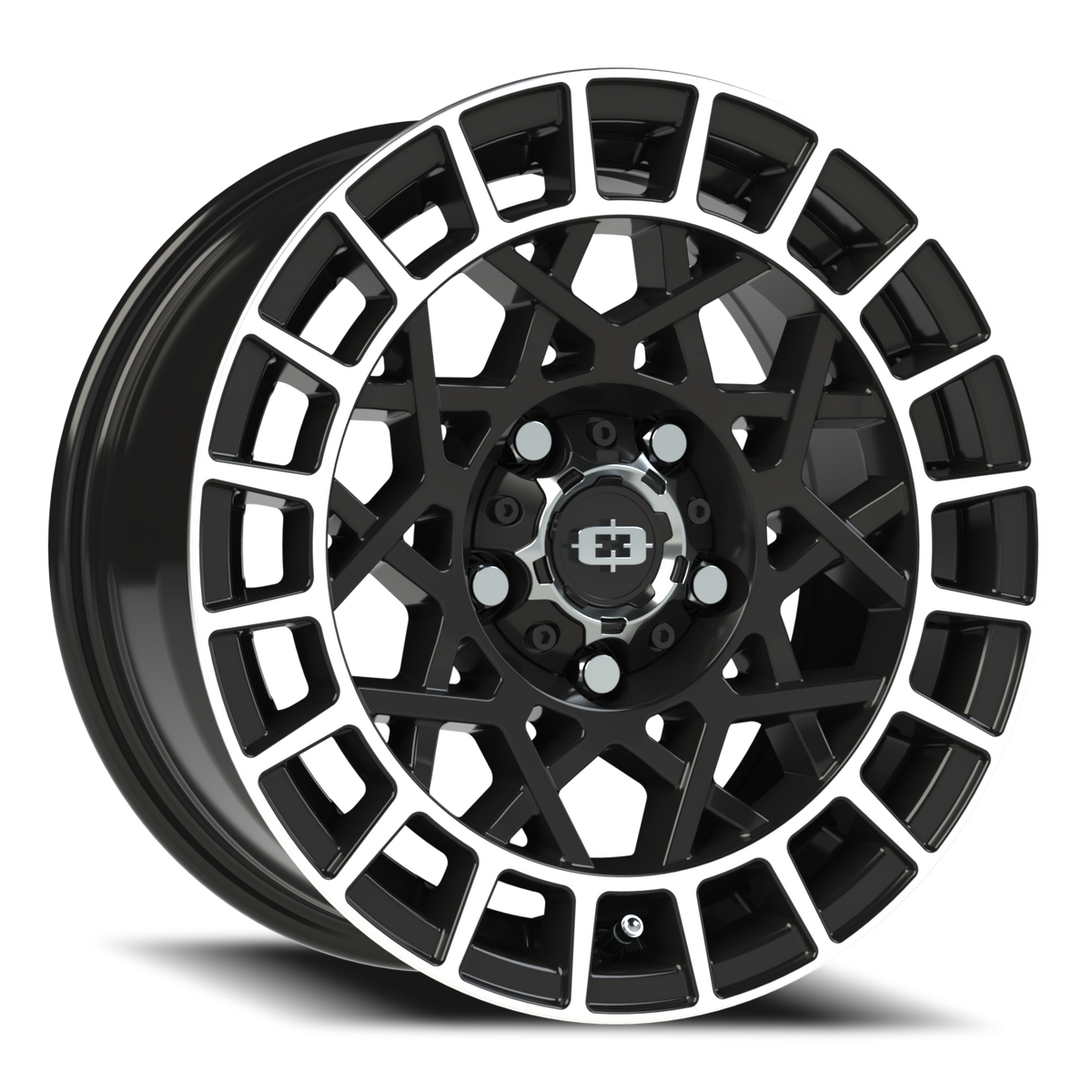 Vision Wheel 349 Gloss Black Machined Lip 15x7 +15 5x114.3mm 76.1mm - Wheelwiz