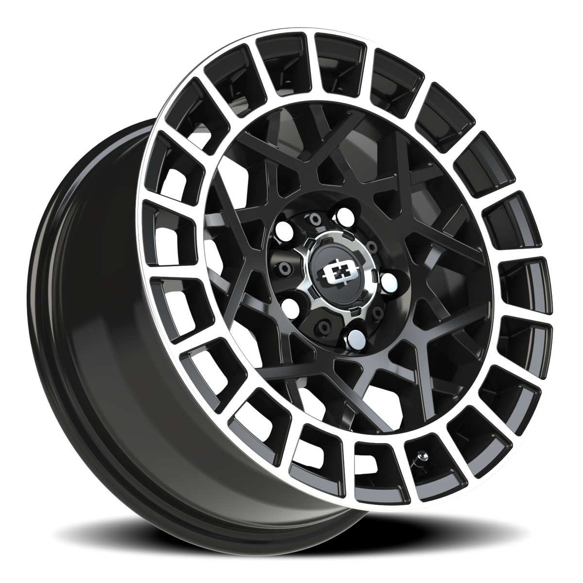 Vision Wheel 349 Gloss Black Machined Lip 15x7 +15 5x114.3mm 76.1mm - Wheelwiz