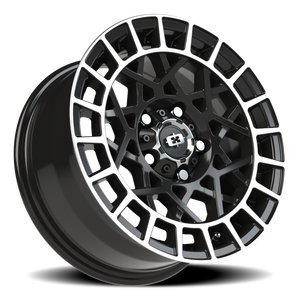 Vision Wheel 349 Gloss Black Machined Lip 15x7 +15 5x114.3mm 76.1mm - Wheelwiz
