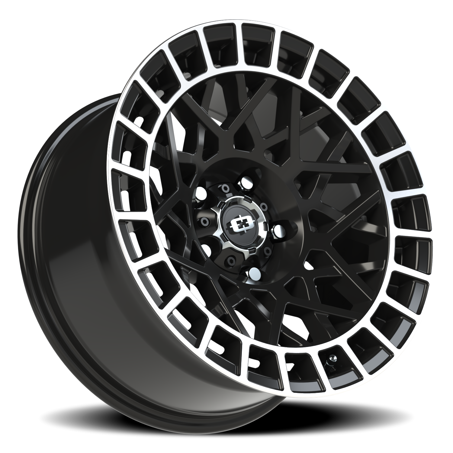 Vision Wheel 349 Gloss Black Machined Lip 17x8.5 -24 5x114.3mm 76.1mm - Wheelwiz
