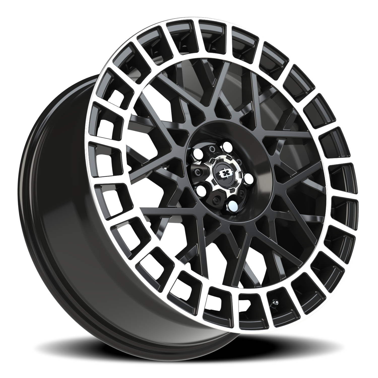 Vision Wheel 349 Gloss Black Machined Lip 18x8 +40 5x112mm 72.1mm - Wheelwiz