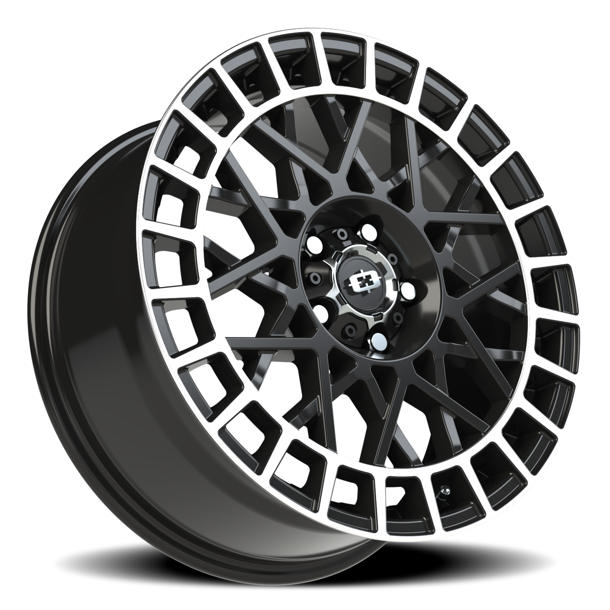 Vision Wheel 349 Gloss Black Machined Lip 18x8.5 +12 5x114.3mm 76.1mm - Wheelwiz