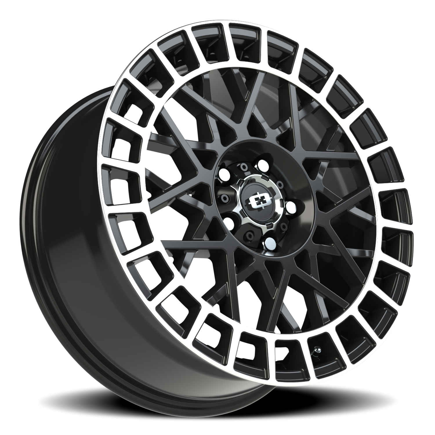 Vision Wheel 349 Gloss Black Machined Lip 18x8.5 +12 5x114.3mm 76.1mm - Wheelwiz