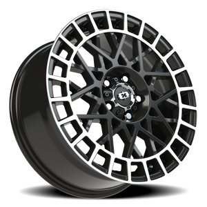 Vision Wheel 349 Gloss Black Machined Lip 18x8.5 +12 5x114.3mm 76.1mm - Wheelwiz
