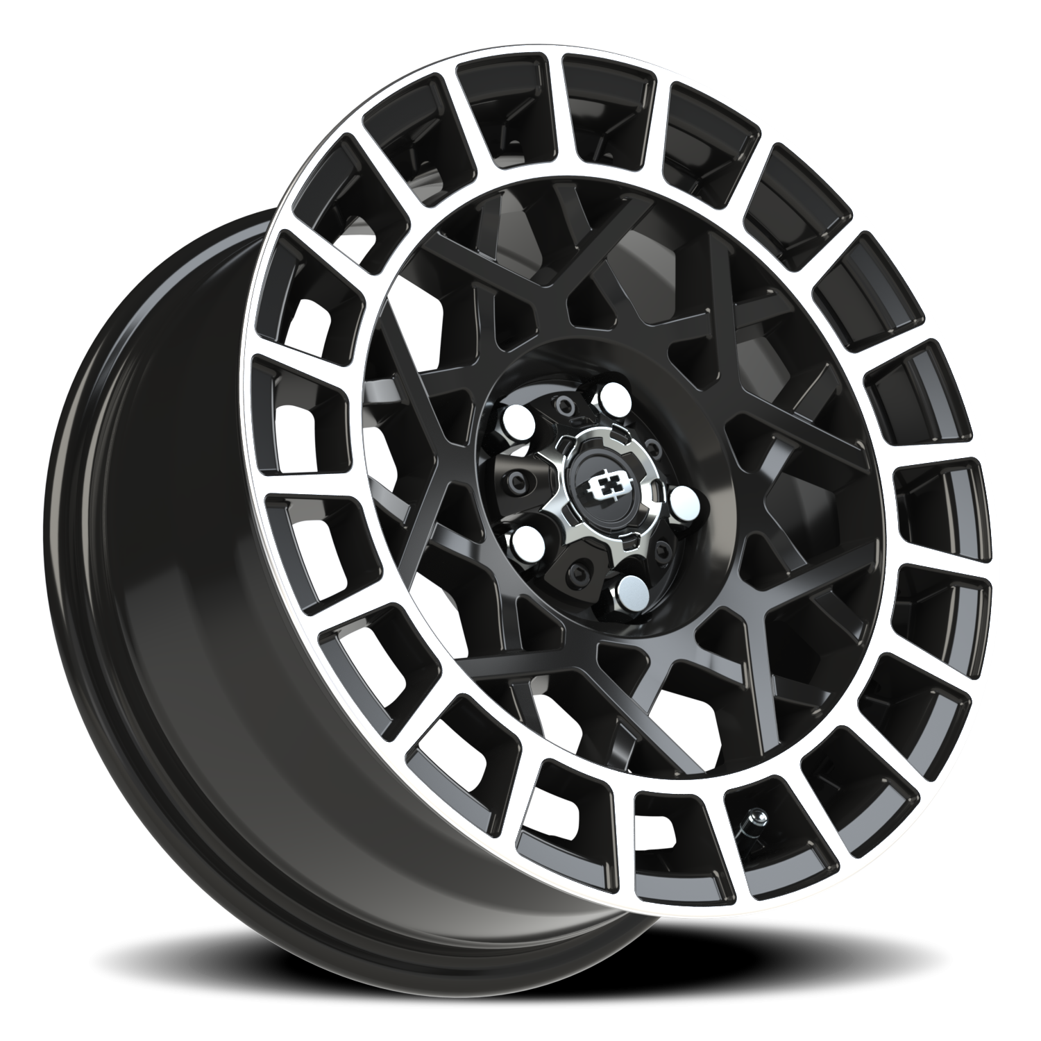 Vision Wheel 349 Gloss Black Machined Lip 15x7 +15 5x100mm 73.1mm - Wheelwiz