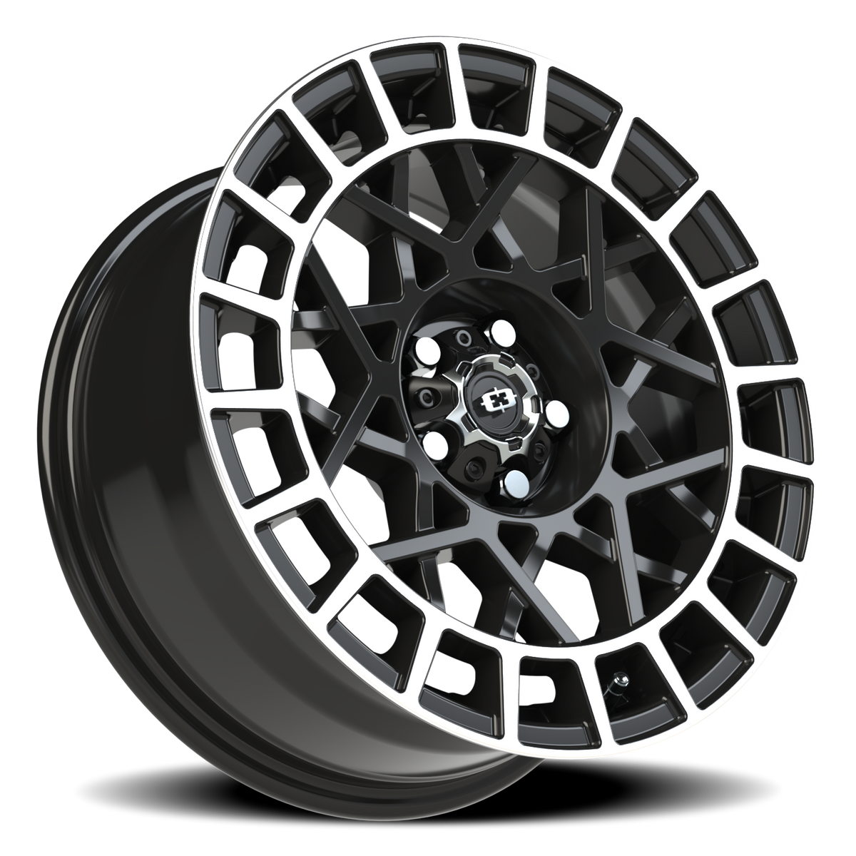 Vision Wheel 349 Gloss Black Machined Lip 16x7 +15 5x100mm 73.1mm - Wheelwiz