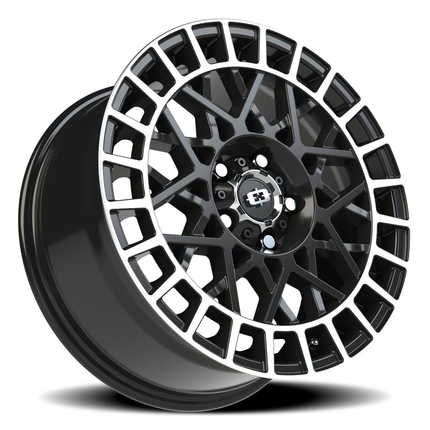 Vision Wheel 349 Gloss Black Machined Lip 17x8 +40 5x110mm 73.1mm - Wheelwiz