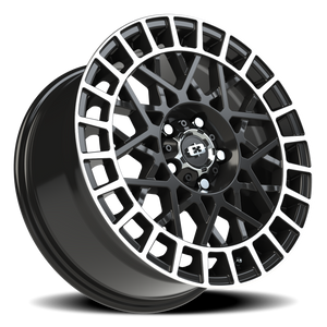 Vision Wheel 349 Gloss Black Machined Lip 17x8 +40 5x110mm 73.1mm - Wheelwiz