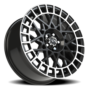 Vision Wheel 349 Gloss Black Machined Lip 18x8 +40 5x100mm 73.1mm - Wheelwiz