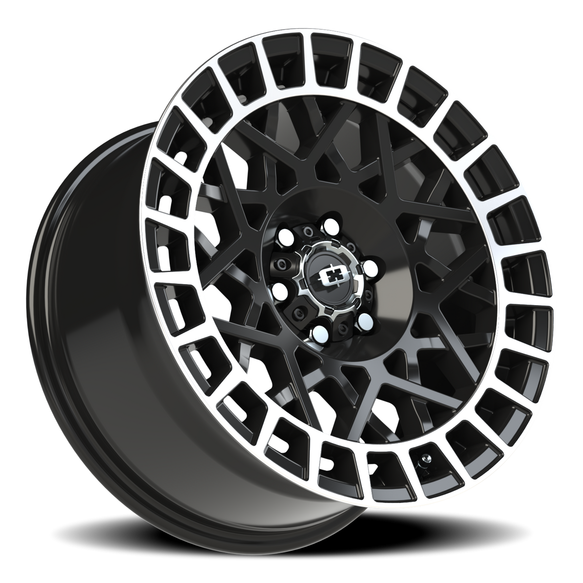 Vision Wheel 349 Gloss Black Machined Lip 17x8.5 +12 6x120mm 66.9mm - Wheelwiz