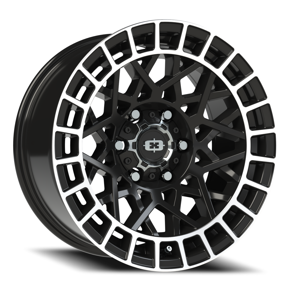 Vision Wheel 349 Gloss Black Machined Lip 17x8.5 -12 6x139.7mm 106.2mm - Wheelwiz