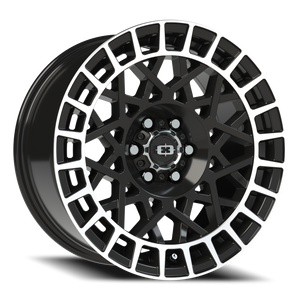 Vision Wheel 349 Gloss Black Machined Lip 17x8.5 +12 6x114.3mm 76.1mm - Wheelwiz