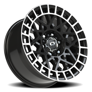 Vision Wheel 349 Gloss Black Machined Lip 18x8 +12 6x135mm 87.1mm - Wheelwiz
