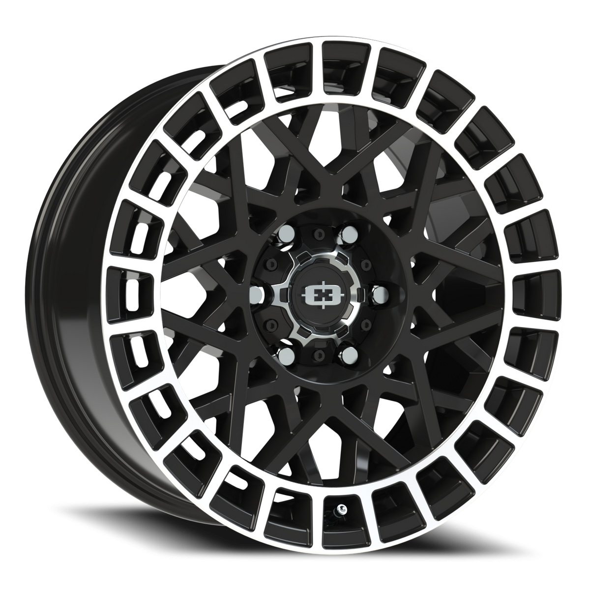 Vision Wheel 349 Gloss Black Machined Lip 18x8.5 +12 6x139.7mm 106.2mm - Wheelwiz