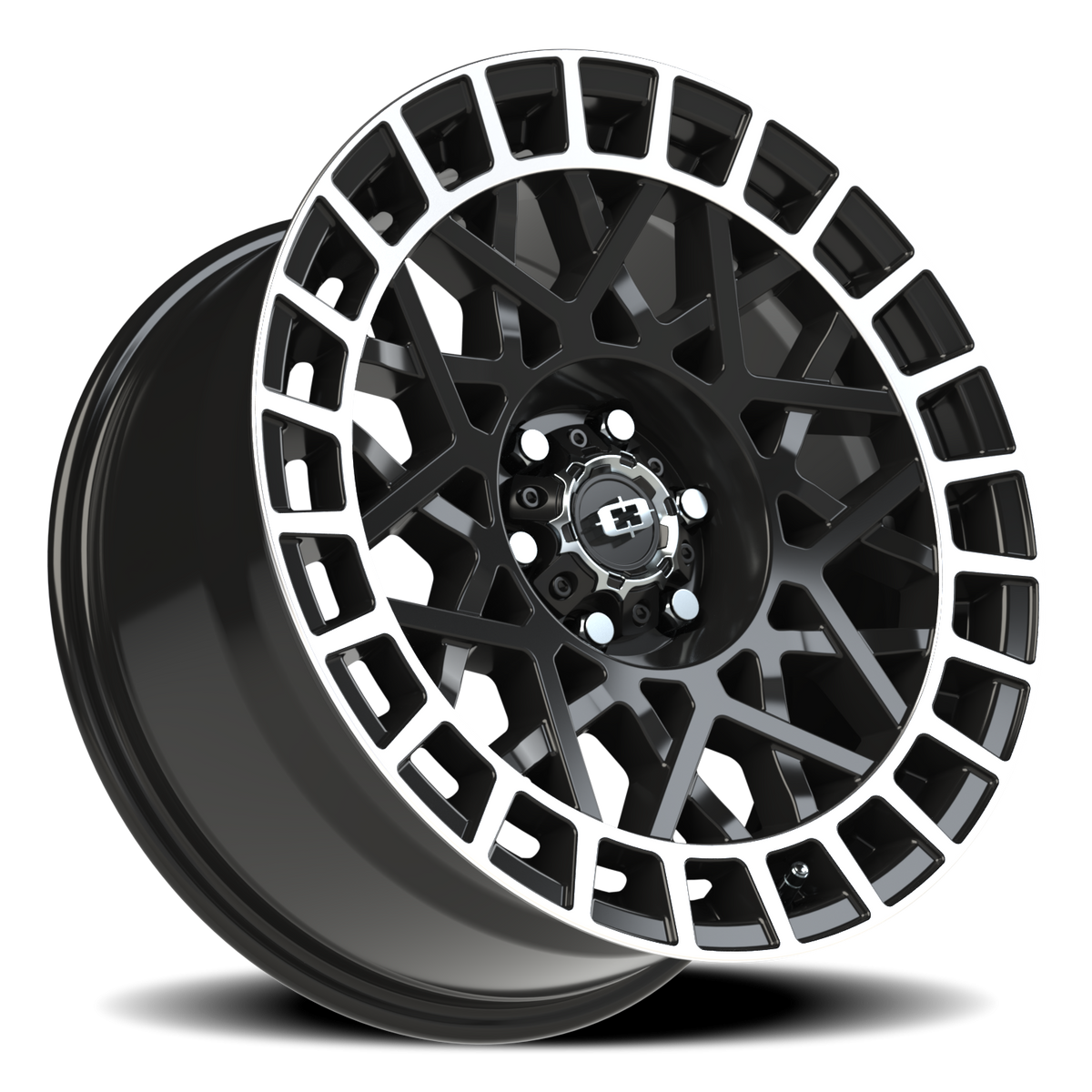 Vision Wheel 349 Gloss Black Machined Lip 18x8.5 +12 6x114.3mm 76.1mm - Wheelwiz