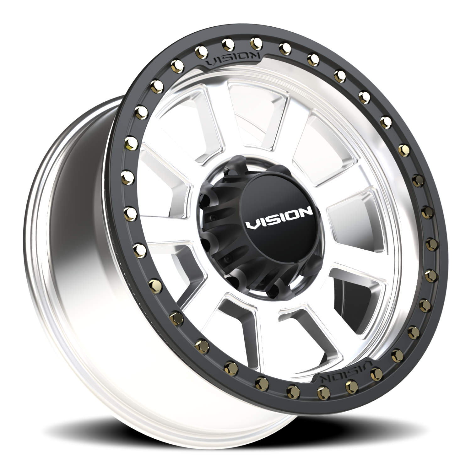 Vision Wheel 350 Machined 20x9 +10 8x165.1mm 130.8mm - Wheelwiz